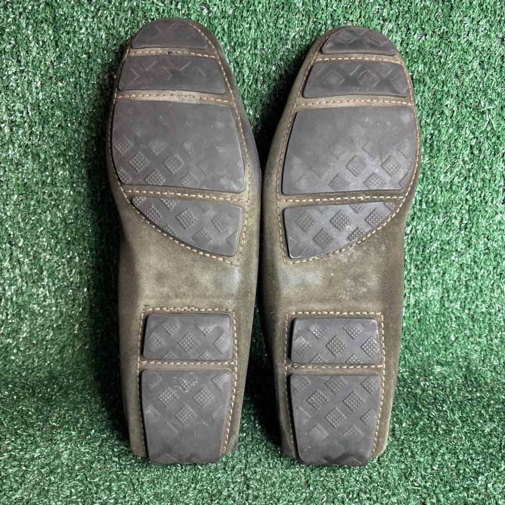 Bottega Veneta Intrecciato‎ Suede Driving Loafers Luxury Moccasins Brown Mens 11